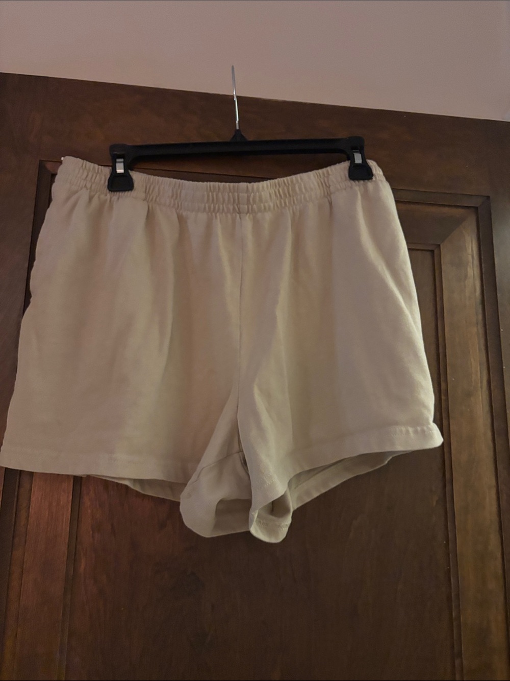wild fable Cream Elastic-Waist Athletic Shorts